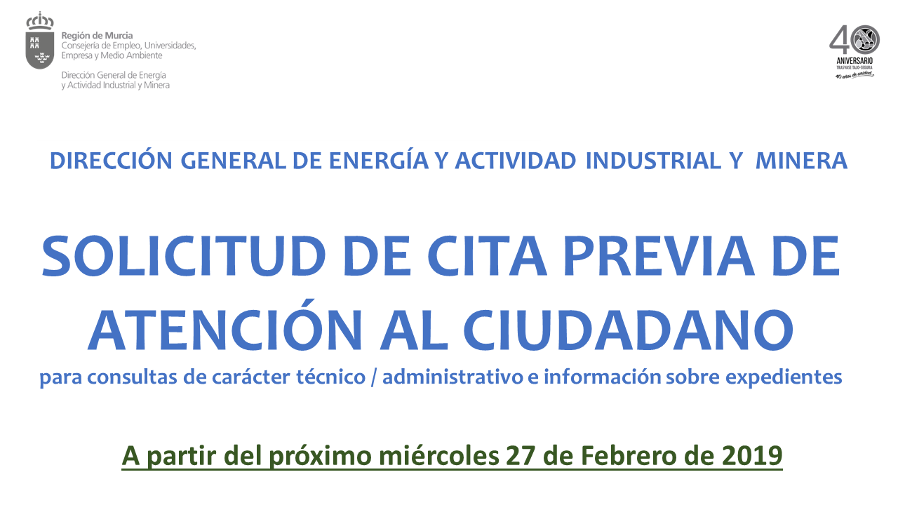 Solicitud de cita previa de atención al ciudadano para consultas de carácter técnico / administrativo e información sobre expedientes